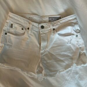 AG Women's White Denim Shorts